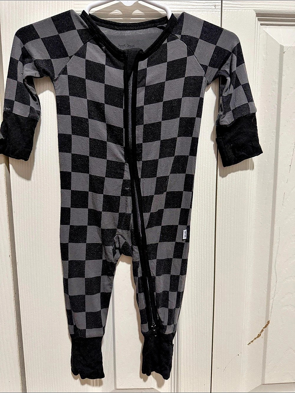 Little Sleepies Monochrome Checks Zippy Newborn